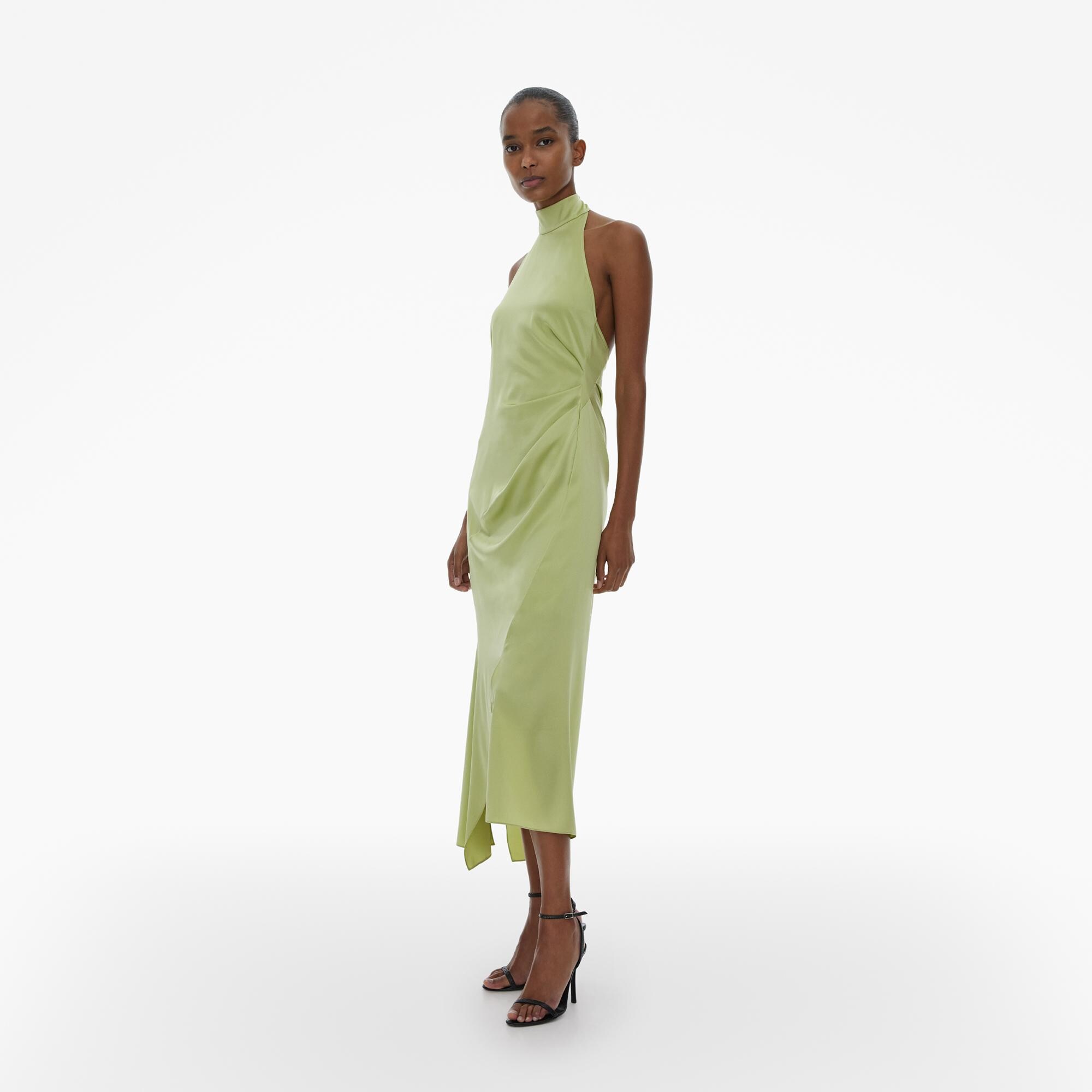 Helmut Lang Stretch Silk Halter Dress | WWW.HELMUTLANG.COM