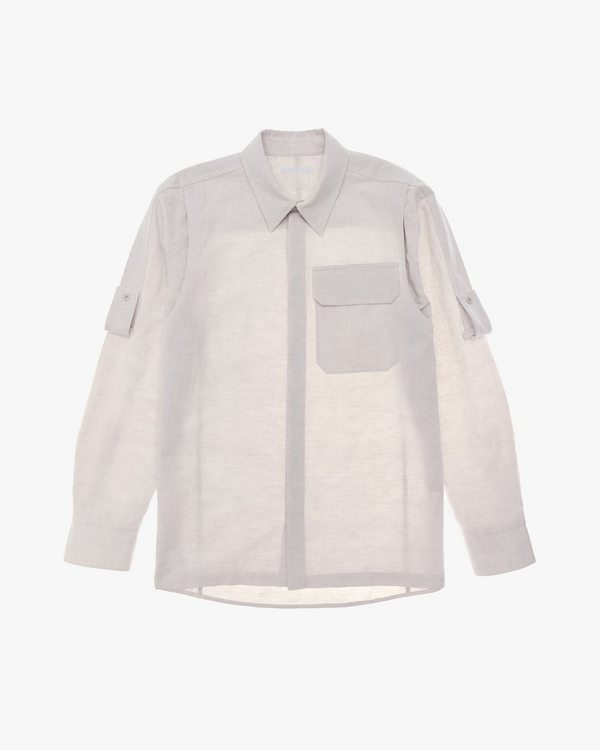 Cotton-Linen Cargo Shirt