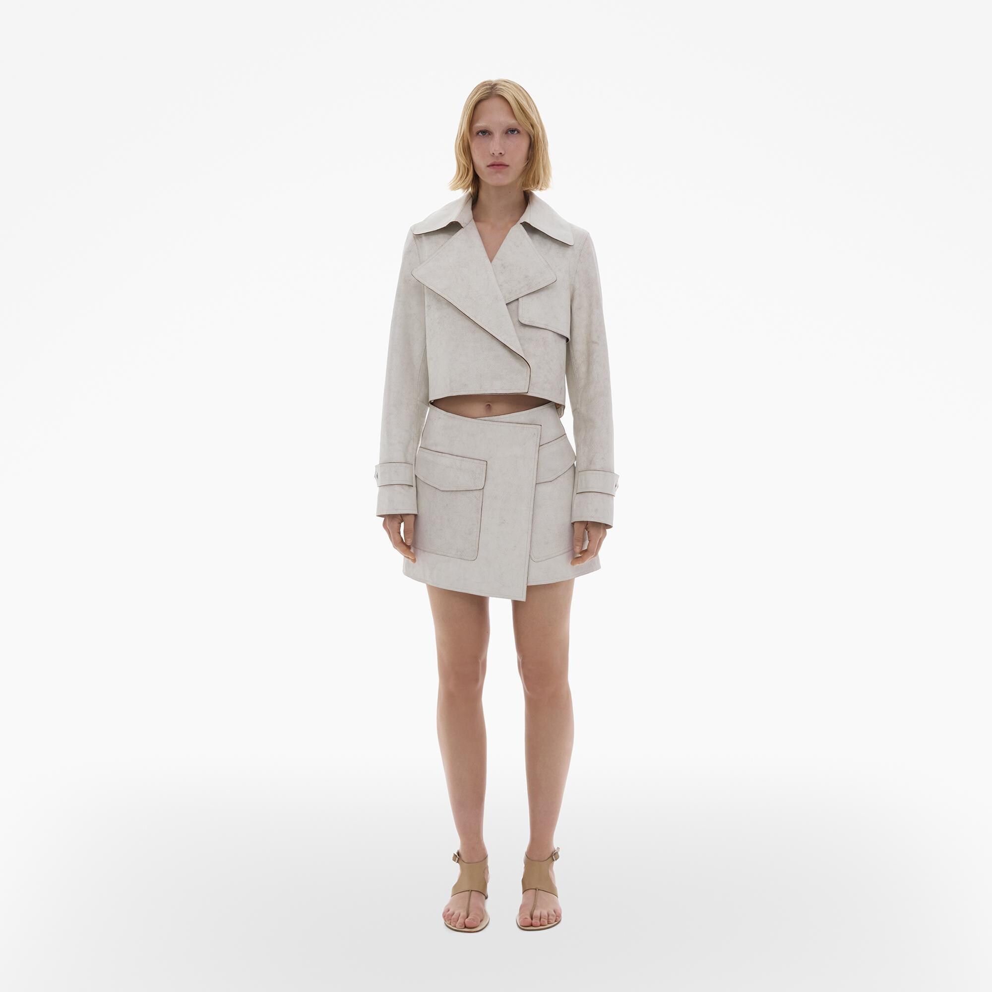 Helmut Lang Cropped Leather Trench Jacket | WWW.HELMUTLANG.COM