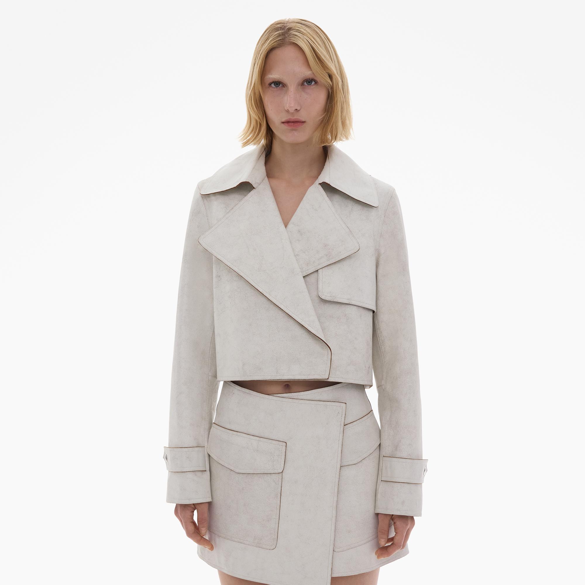 Helmut Lang Cropped Leather Trench Jacket | WWW.HELMUTLANG.COM