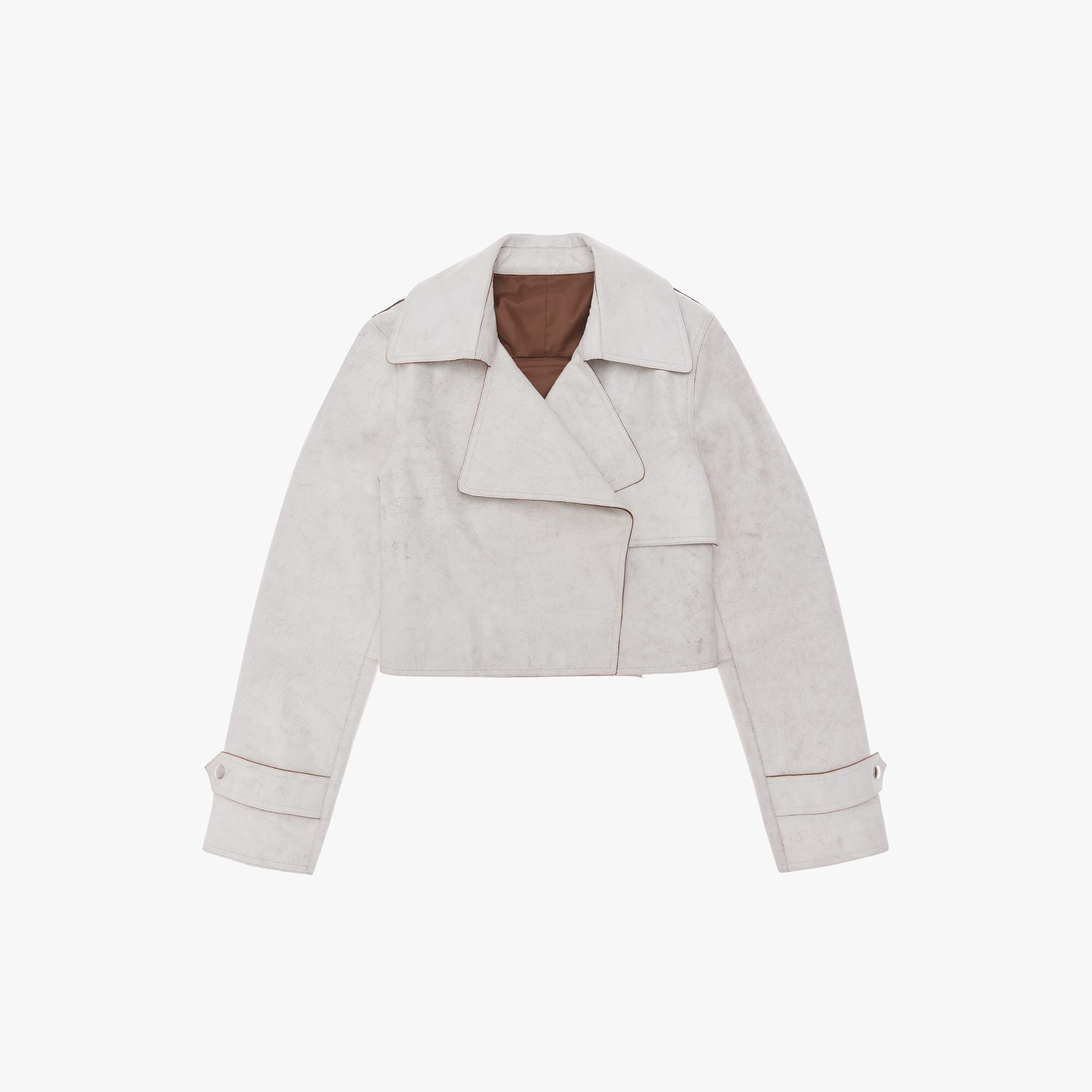 Helmut Lang Cropped Leather Trench Jacket | WWW.HELMUTLANG.COM