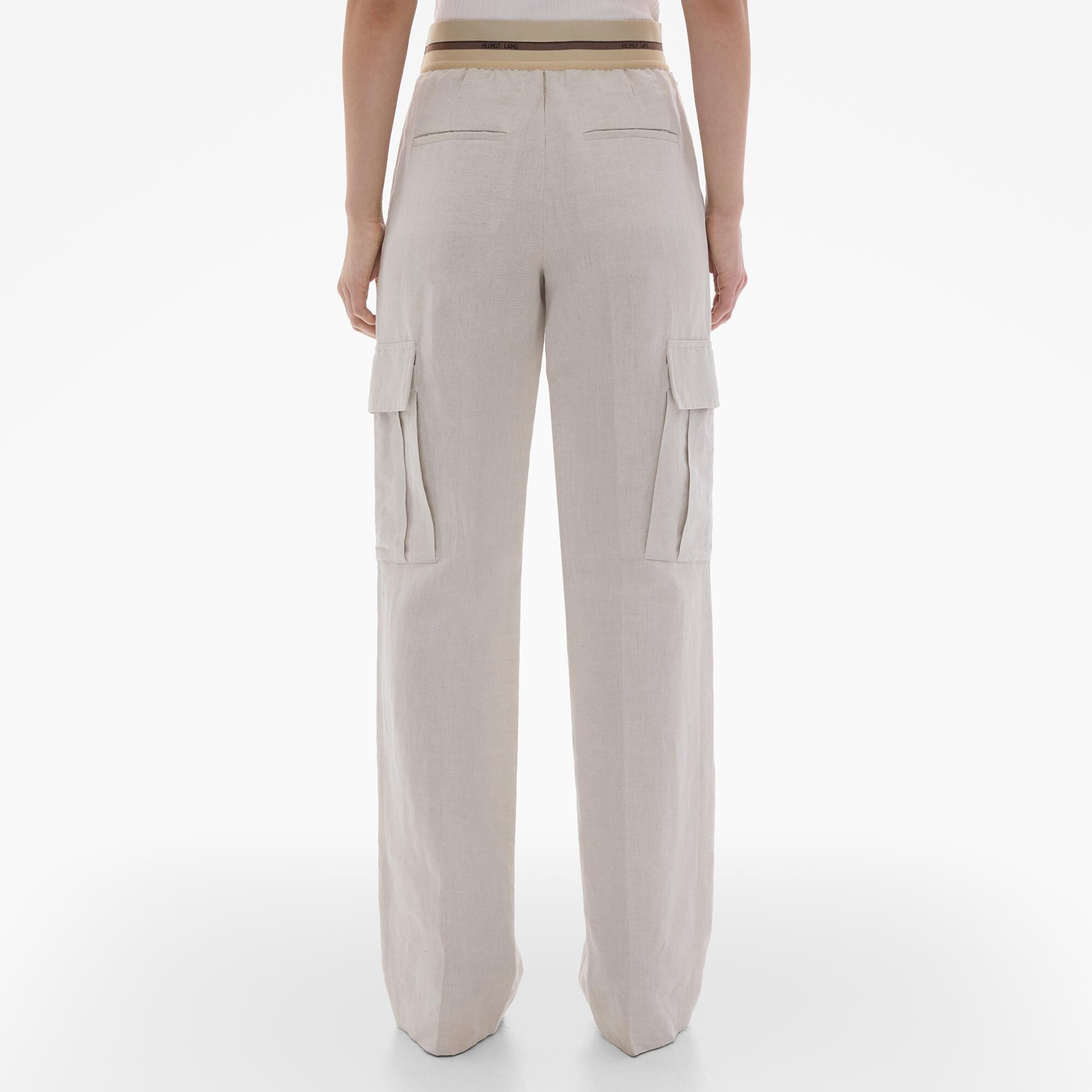 Helmut Lang Pull-On Cotton-Linen Cargo Pant | WWW.HELMUTLANG.COM