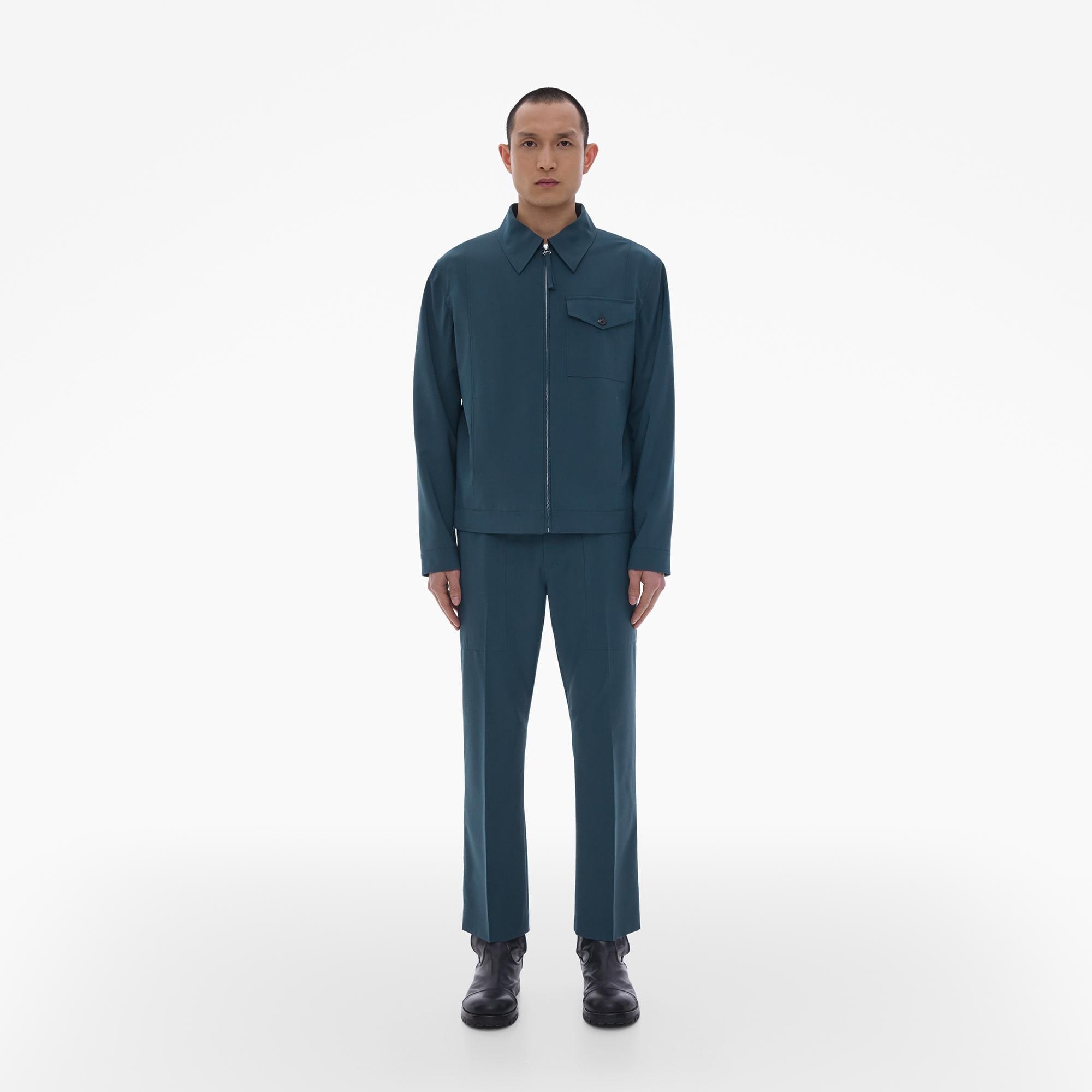 Helmut Lang Stretch Wool Tailored Zip-Up Jacket | WWW.HELMUTLANG.COM