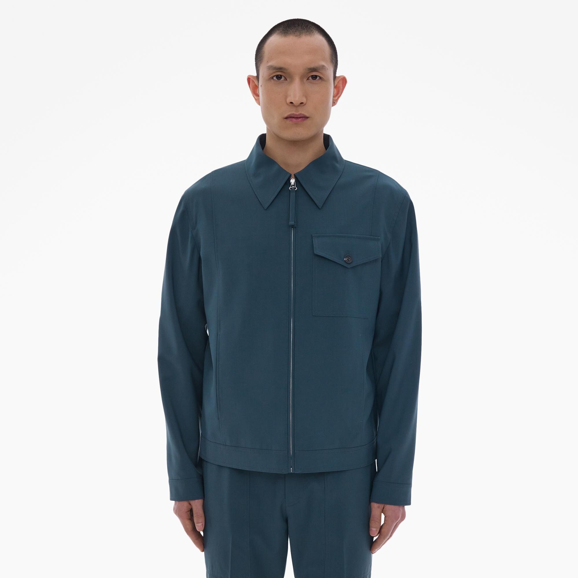 Helmut Lang Stretch Wool Tailored Zip-Up Jacket | WWW.HELMUTLANG.COM