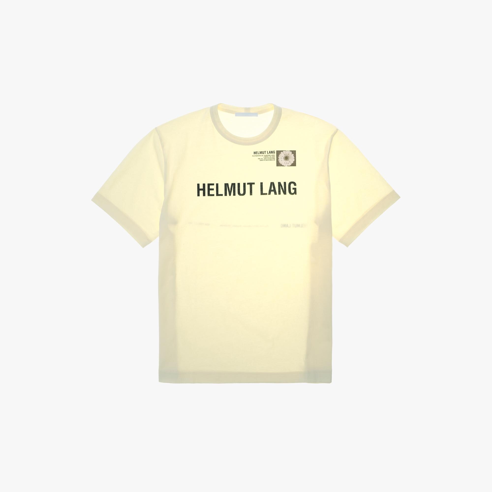 Helmut Lang Monogram Logo Crewneck Graphic Tee on SALE