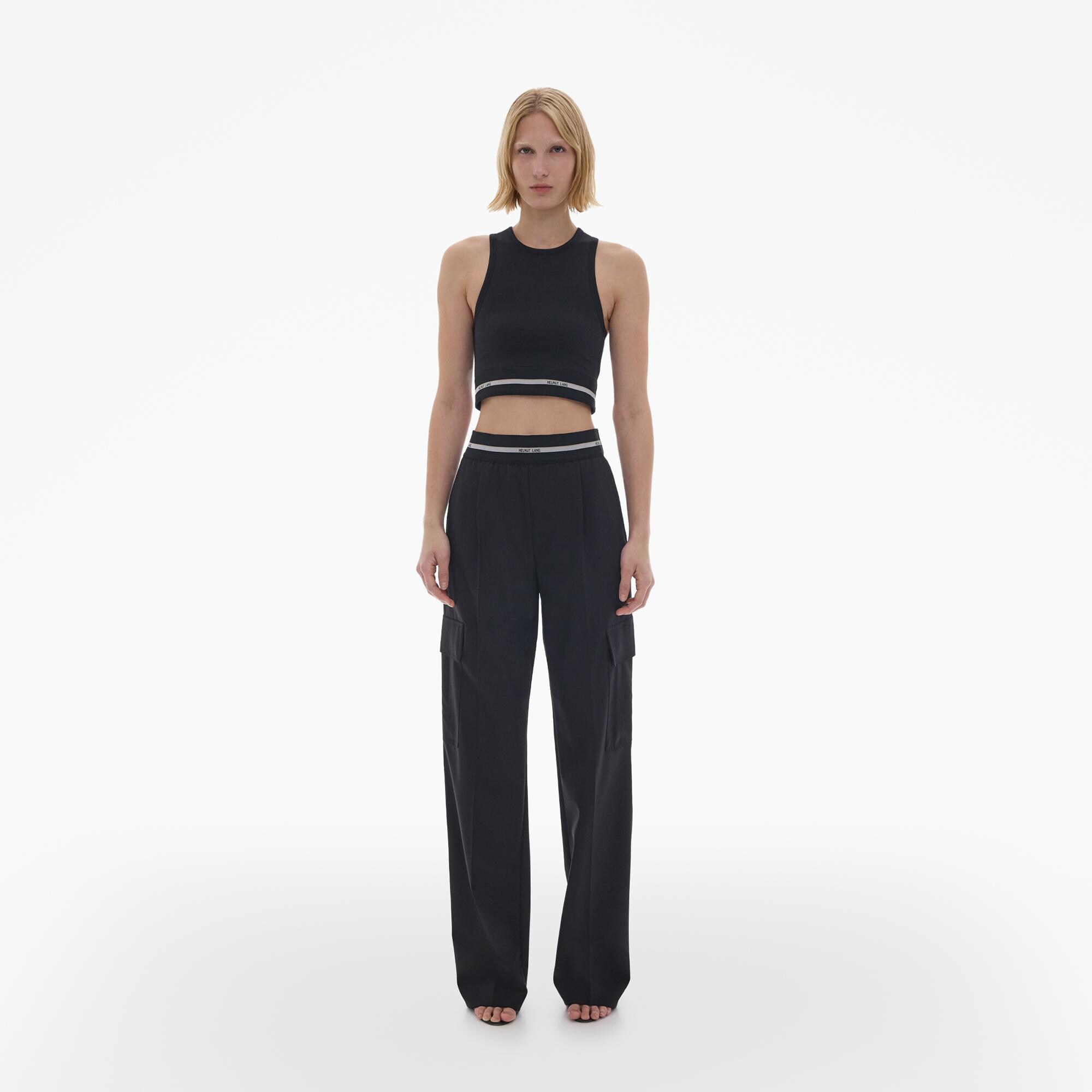 Helmut Lang Pull-On Wide-Leg Cargo Pants