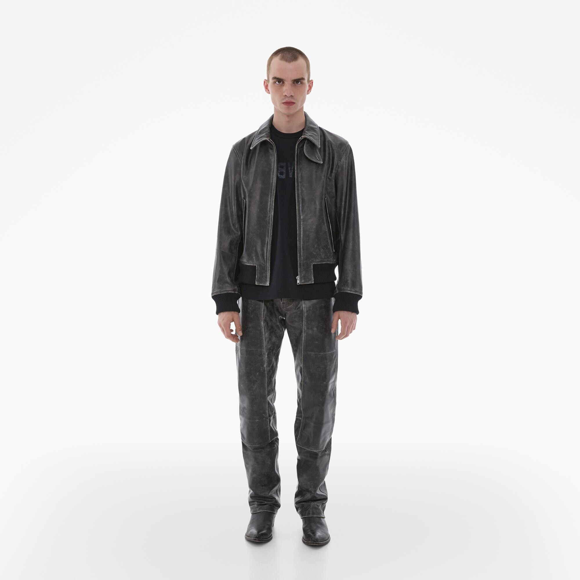 Helmut Lang Leather Bomber Jacket | WWW.HELMUTLANG.COM