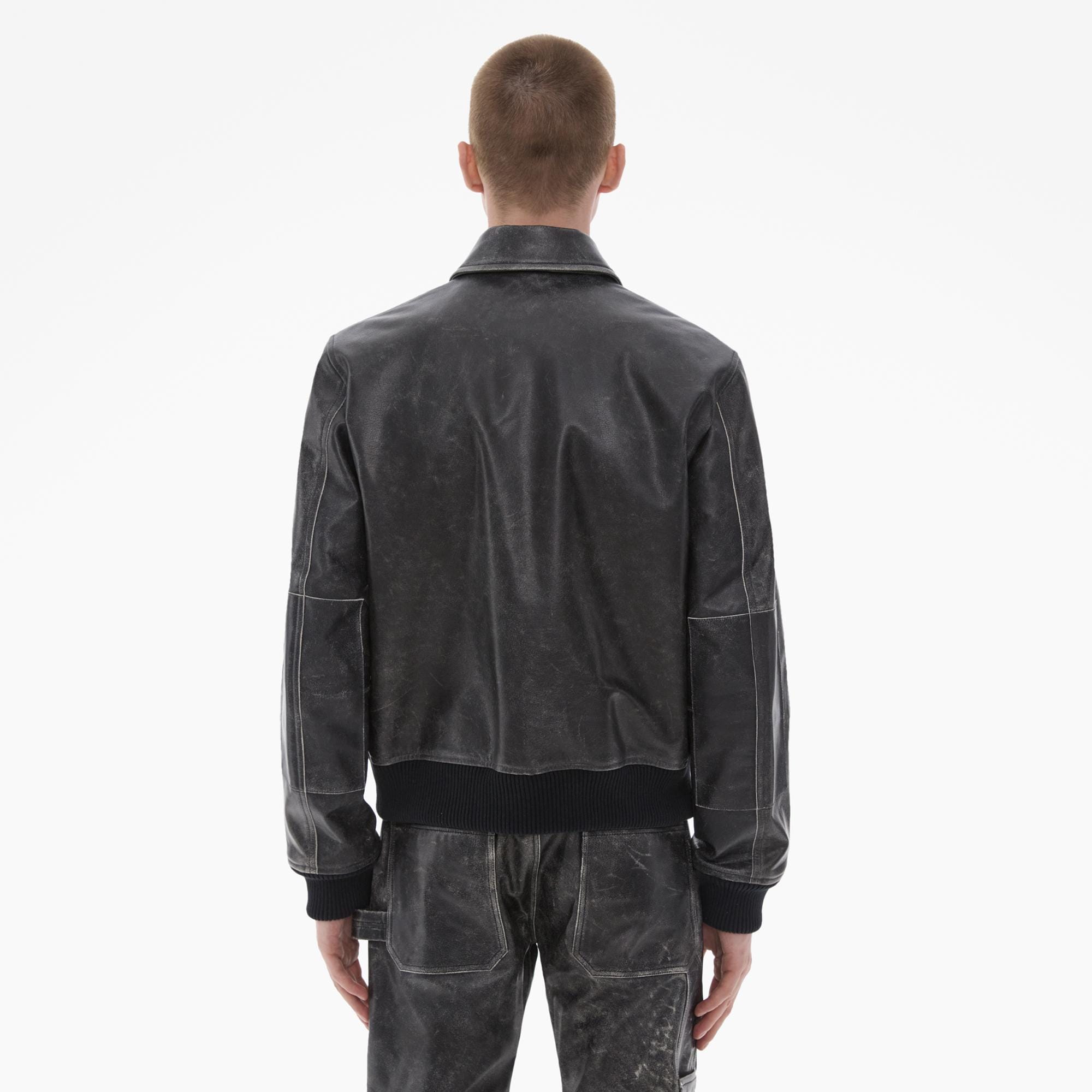 Lemonde☆極上シボ革☆old leather bomber jacketゆるダボ