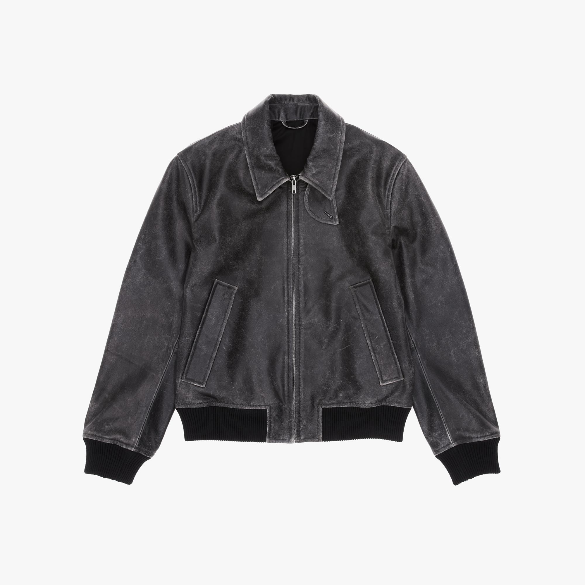 Helmut Lang Leather Bomber Jacket | WWW.HELMUTLANG.COM