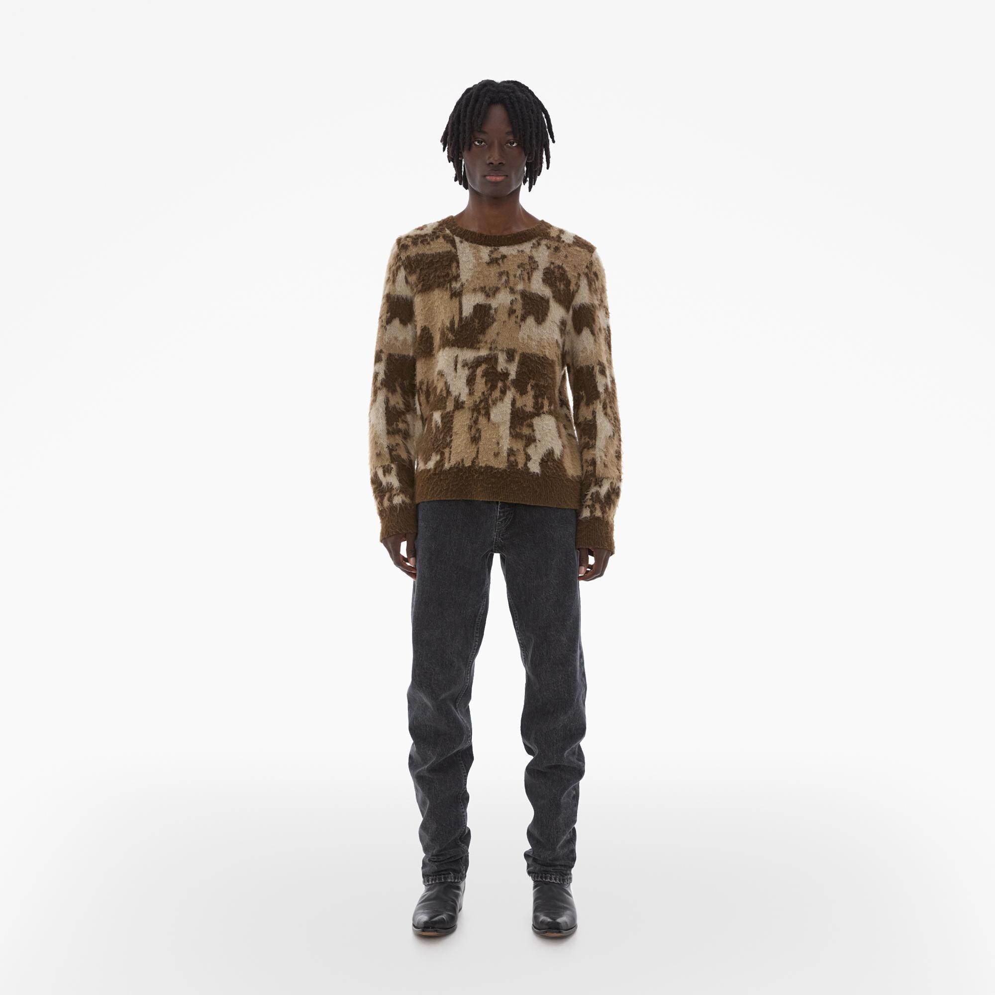 Helmut Lang Jacquard Crewneck Sweater