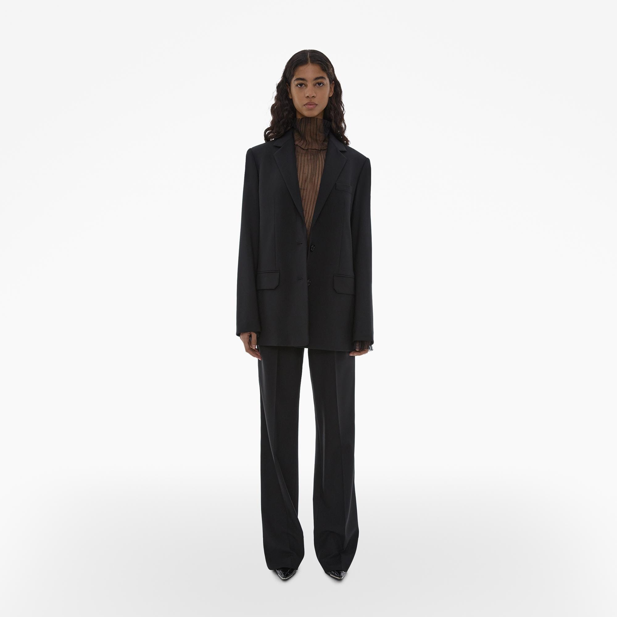 Helmut Lang Stretch Wool Logo Blazer | WWW.HELMUTLANG.COM