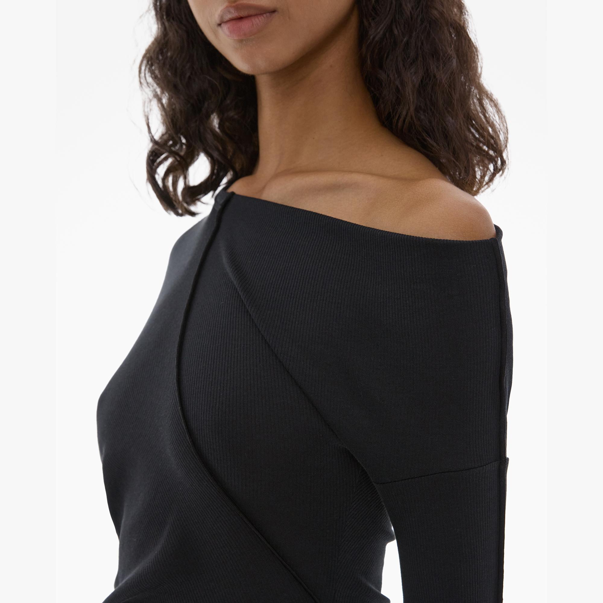 Helmut Lang Asymmetric Long Sleeve Top