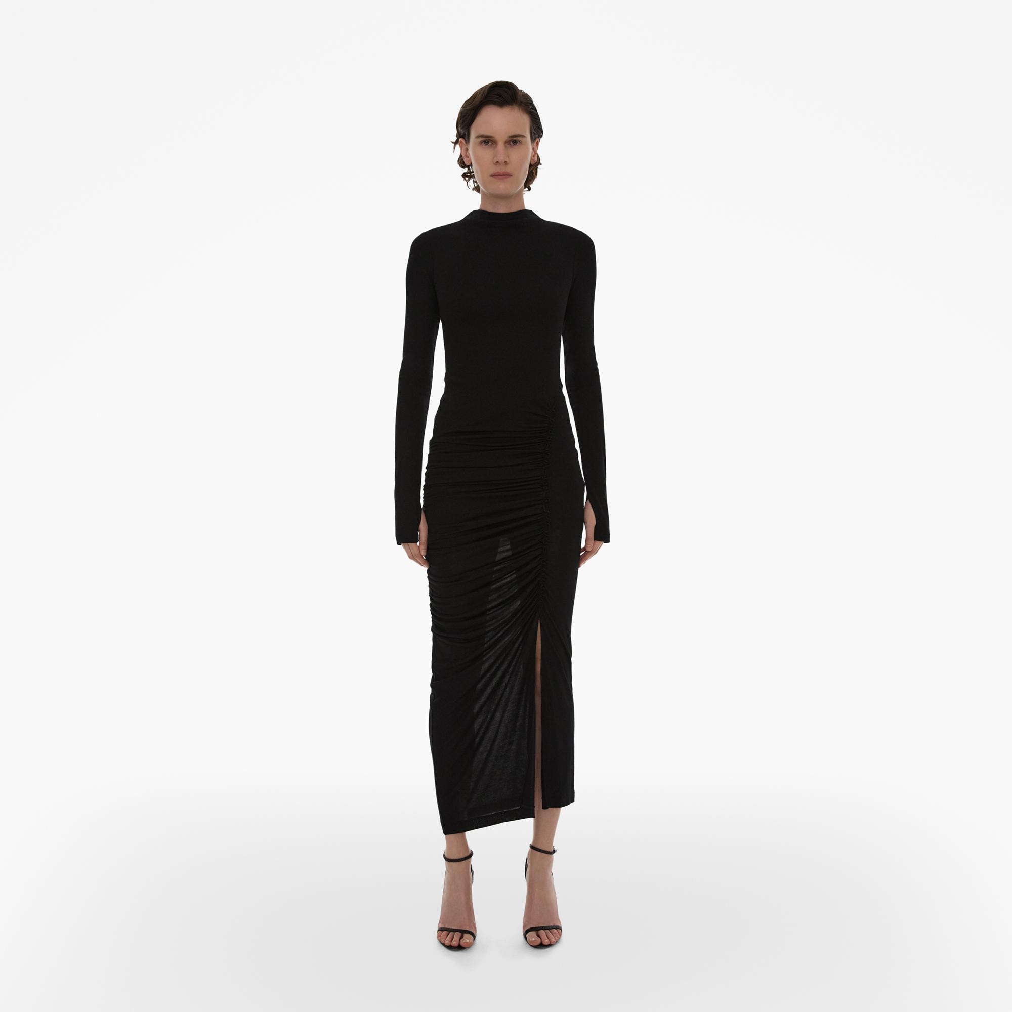 Helmut Lang Ribbed Combo Maxi Dress WWW.HELMUTLANG.COM