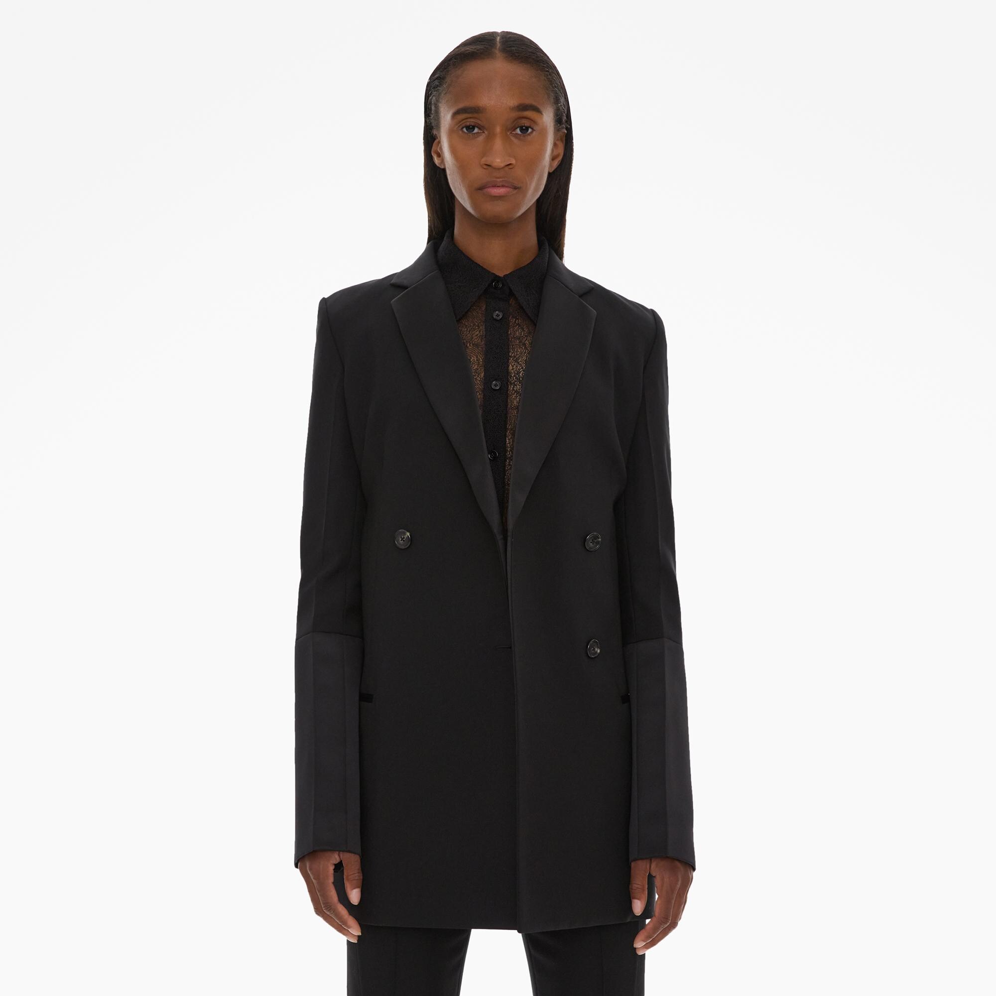 Helmut Lang Double-Breasted Tuxedo Blazer | WWW.HELMUTLANG.COM