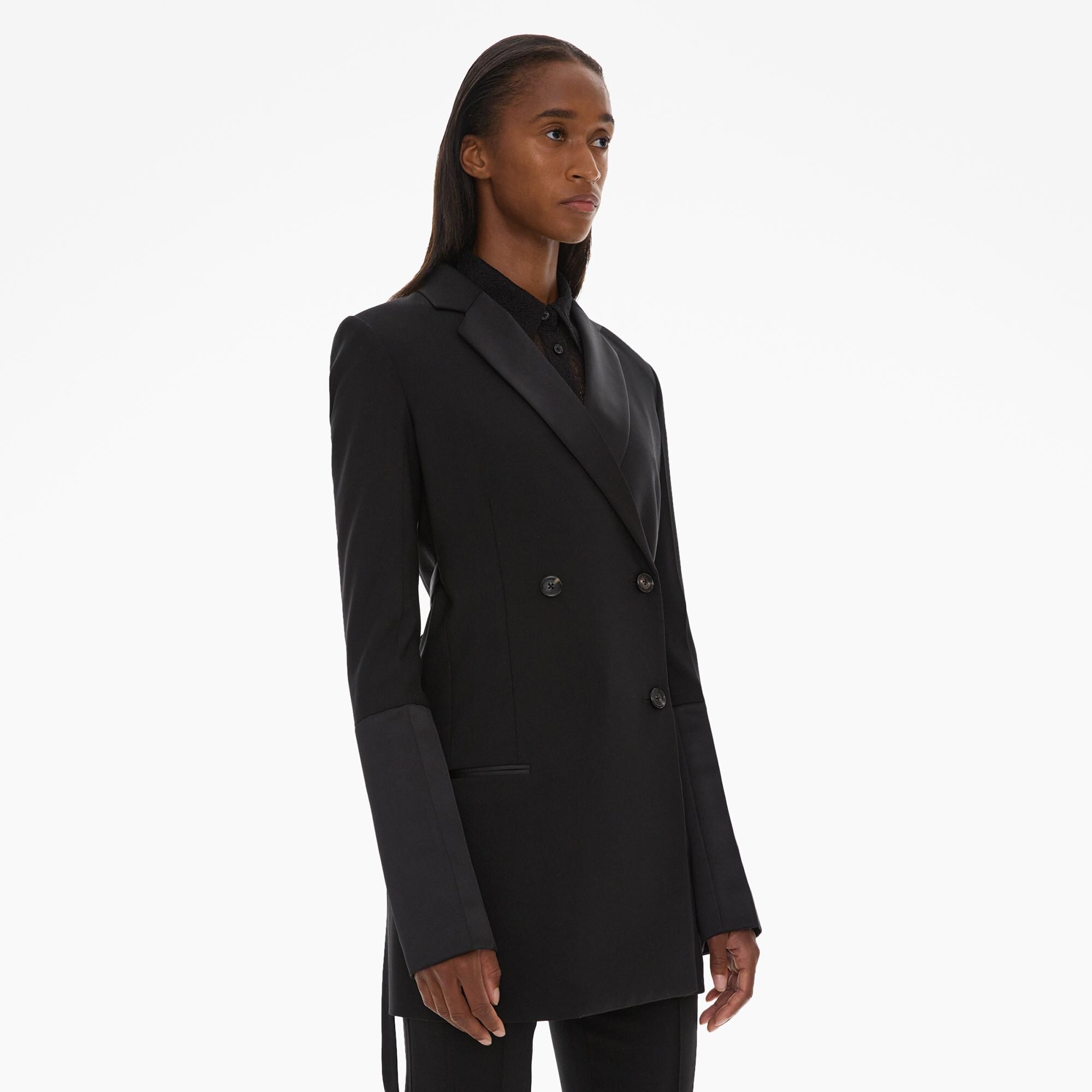 Helmut Lang Double-Breasted Tuxedo Blazer | WWW.HELMUTLANG.COM