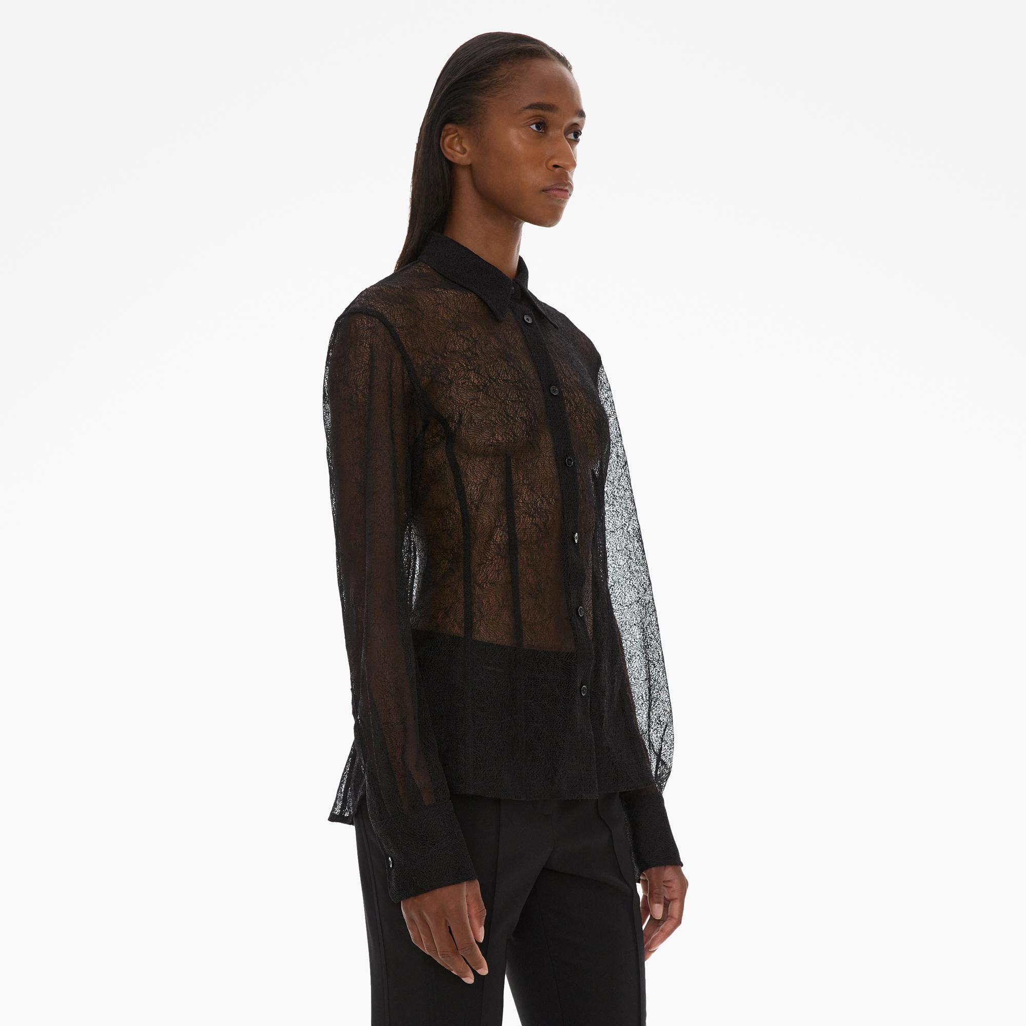 Helmut Lang Fitted Lace Shirt