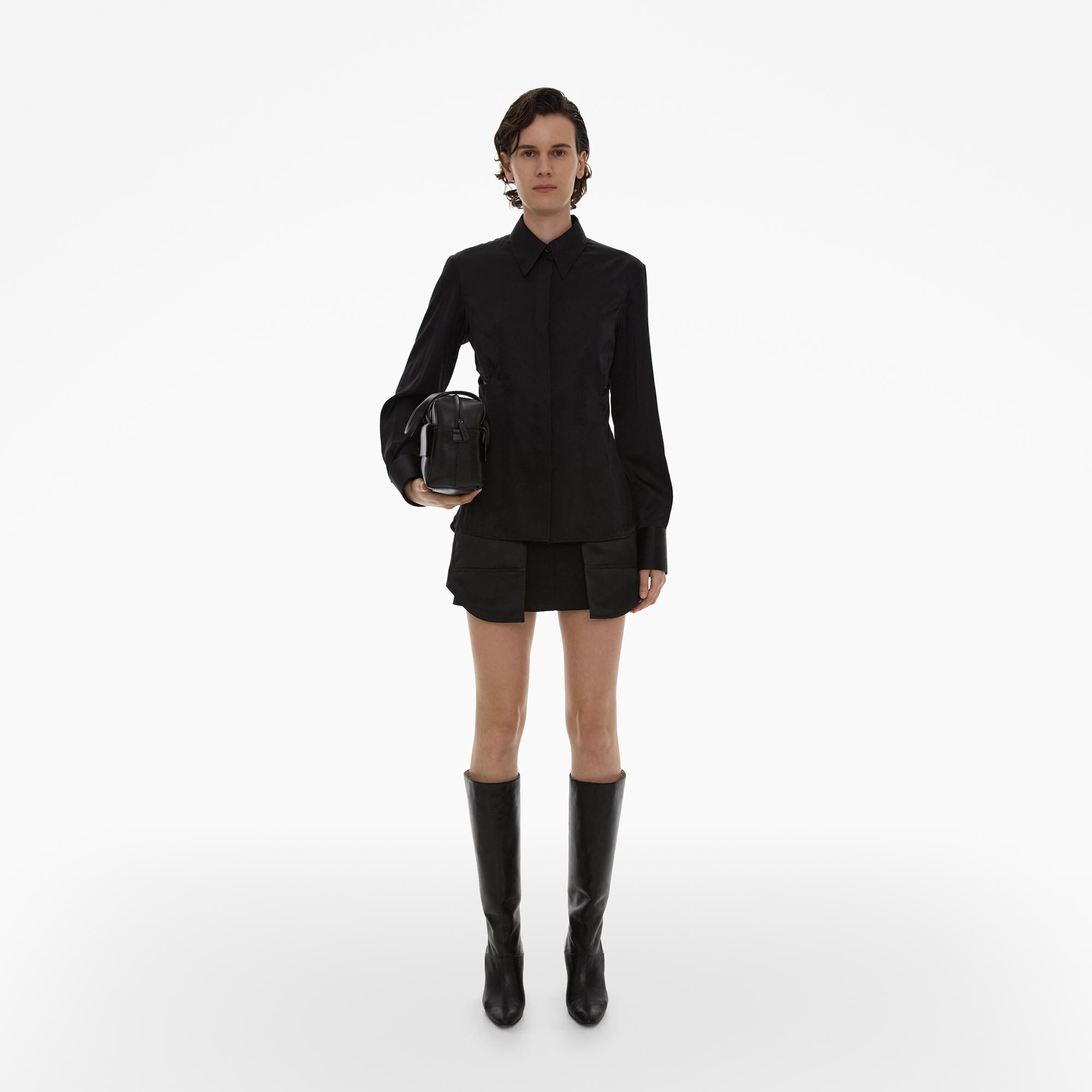 Helmut Lang Stretch Silk Slash Shirt | WWW.HELMUTLANG.COM