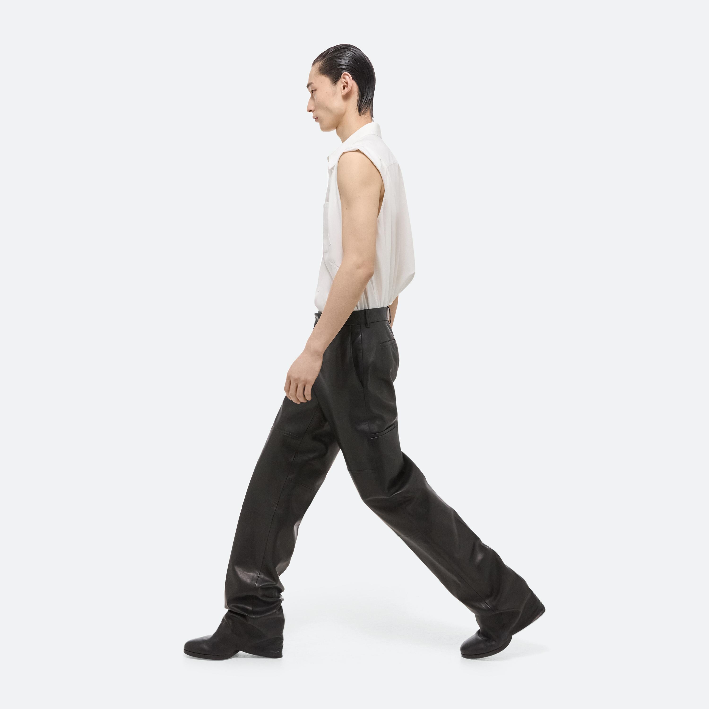 Helmut Lang Leather Carpenter Pants | HELMUTLANG.COM