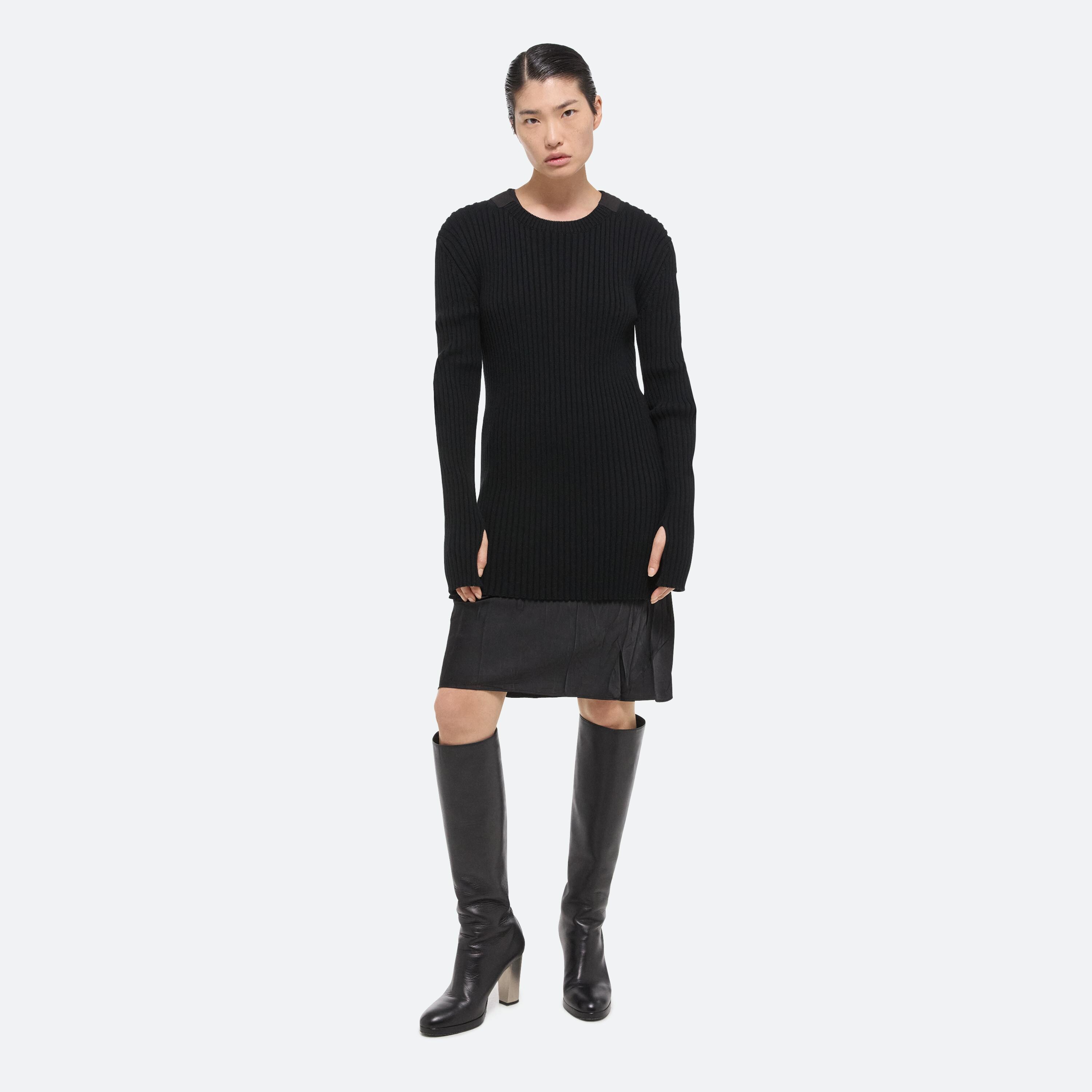 Helmut Lang Ribbed Long-Sleeve Top