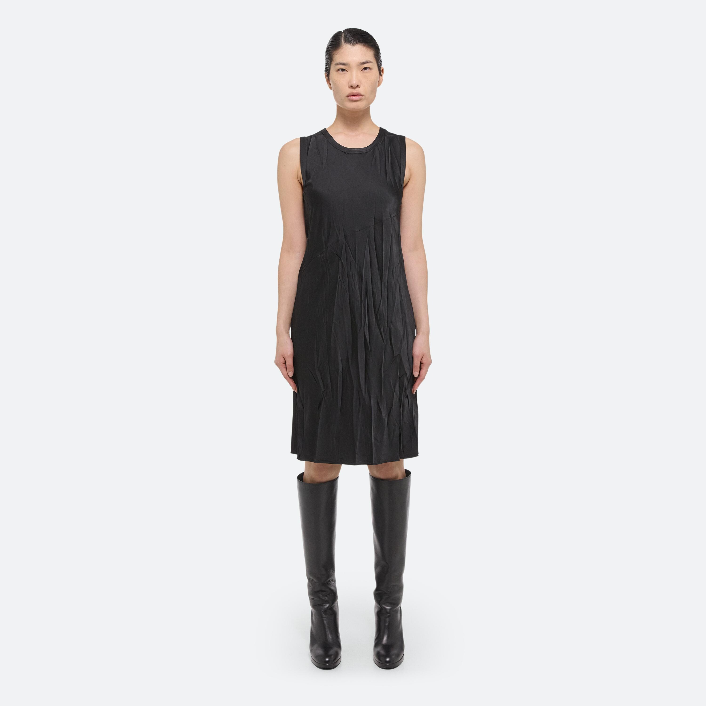 Helmut Lang Crushed Satin Tank Dress HELMUTLANG.COM