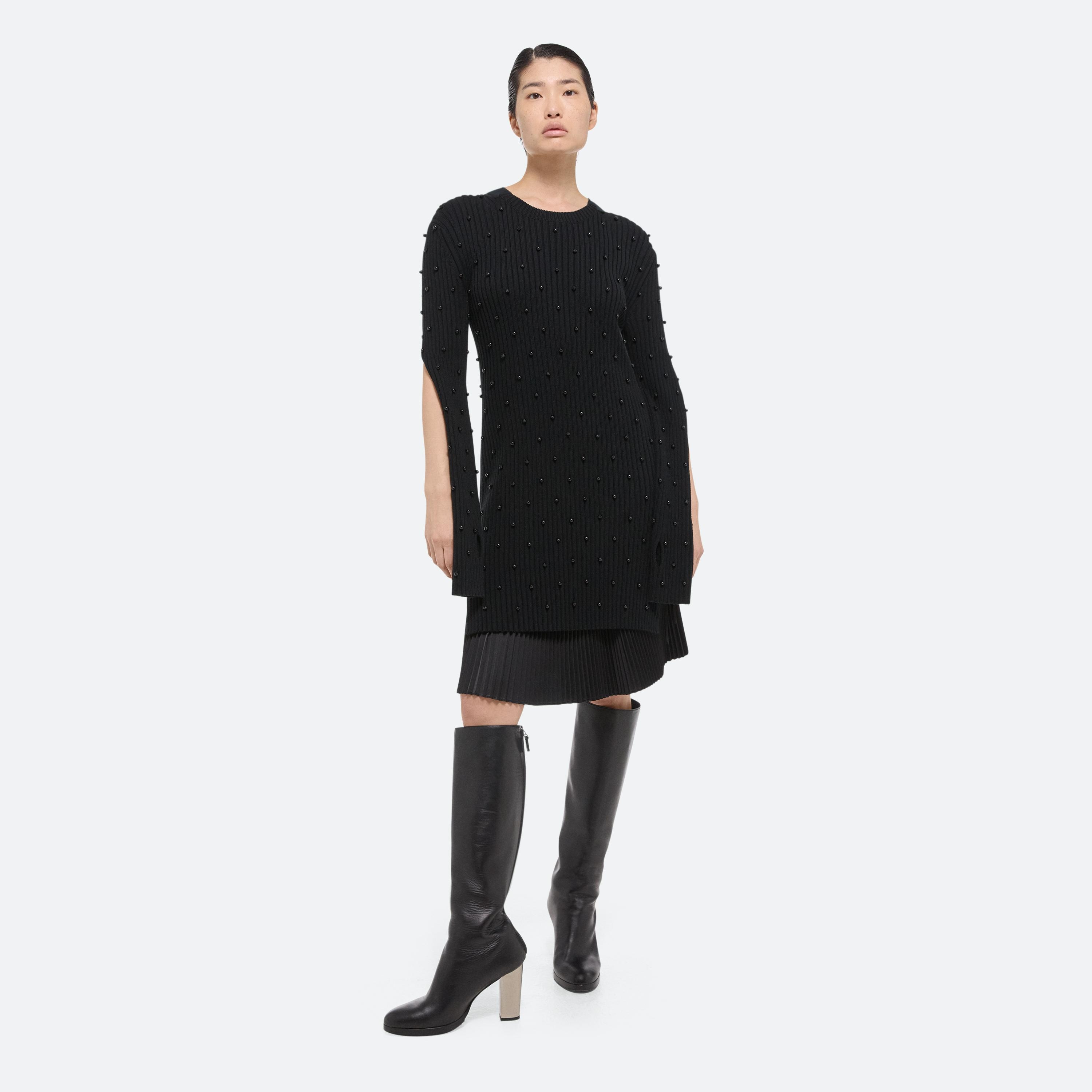 Helmut Lang Embellished Sweater Dress HELMUTLANG.COM