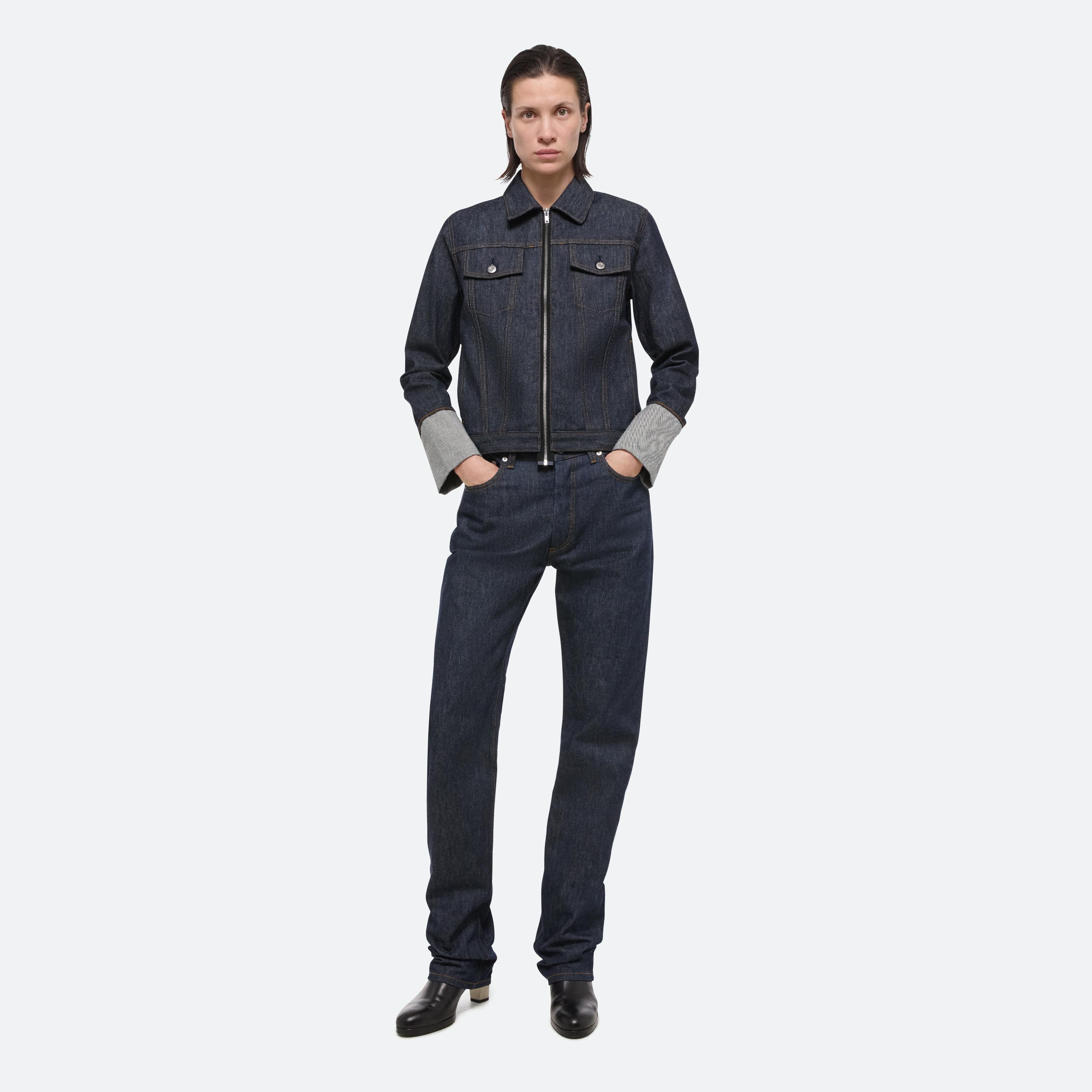 Helmut Lang Cuffed Denim Trucker Jacket | HELMUTLANG.COM