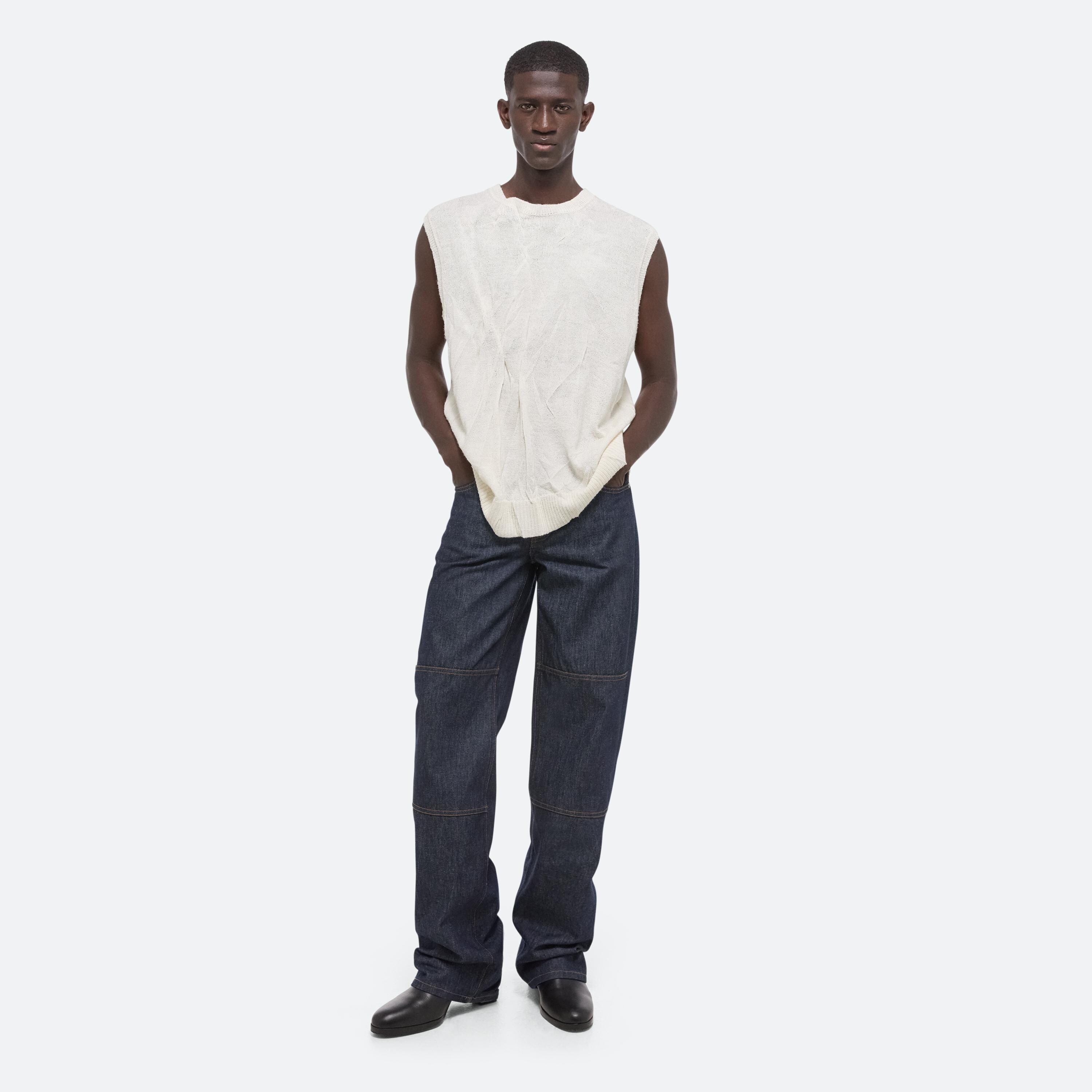 Helmut Lang Sleeveless Crushed Knit Top | HELMUTLANG.COM