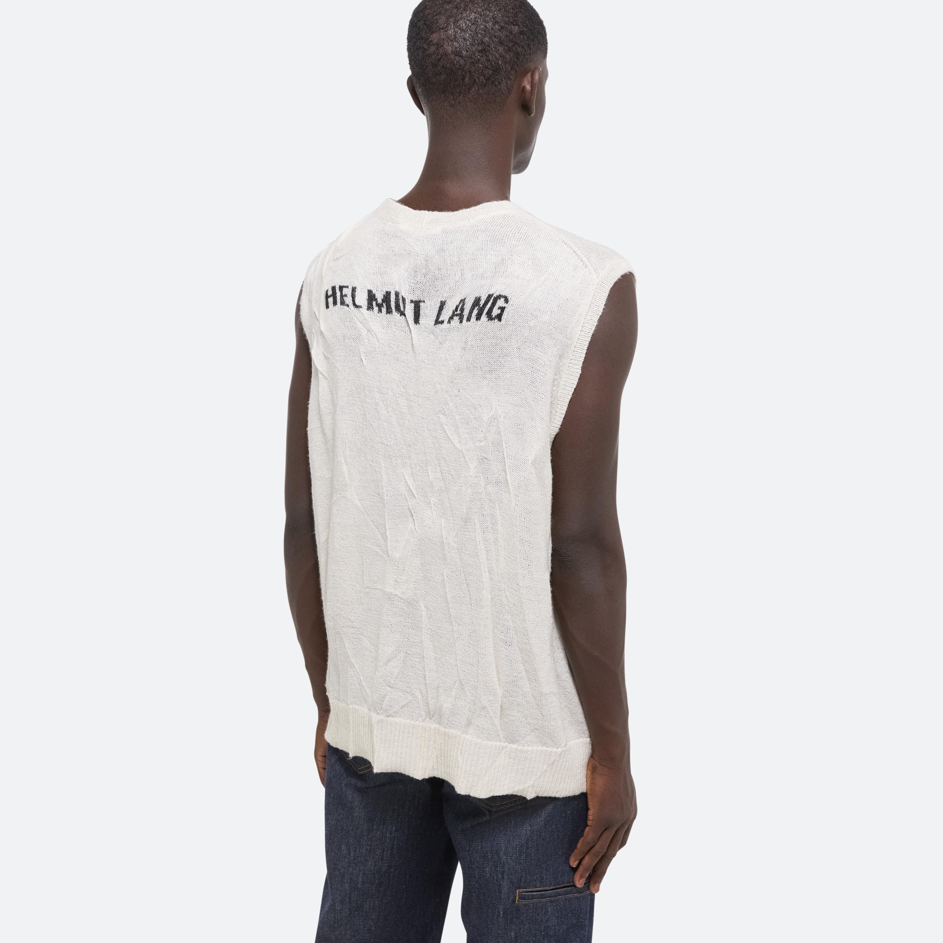 Helmut Lang Sleeveless Crushed Knit Top | HELMUTLANG.COM