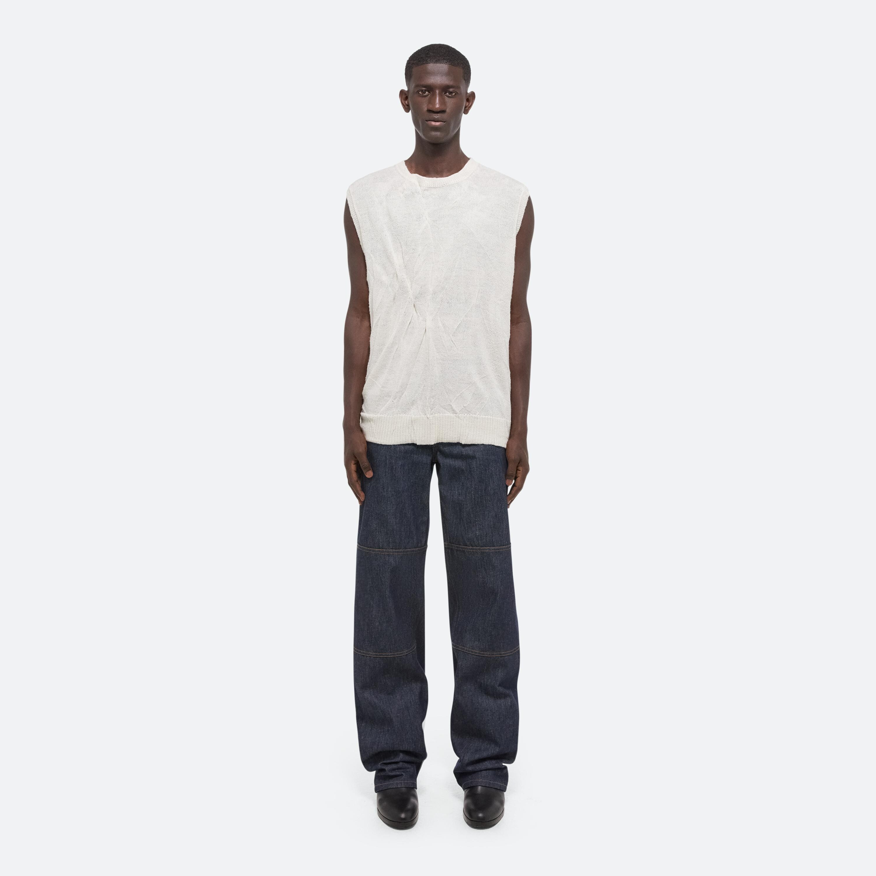 Helmut Lang Sleeveless Crushed Knit Top | HELMUTLANG.COM