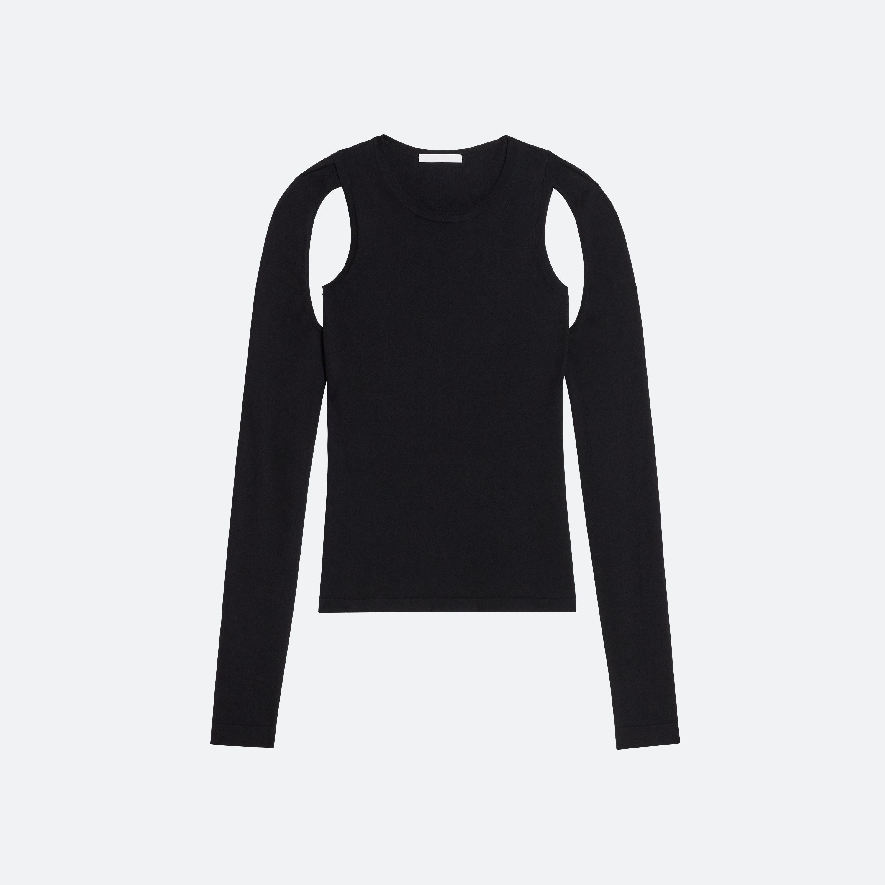 Helmut Lang Cut-Out Cotton Sweater | HELMUTLANG.COM