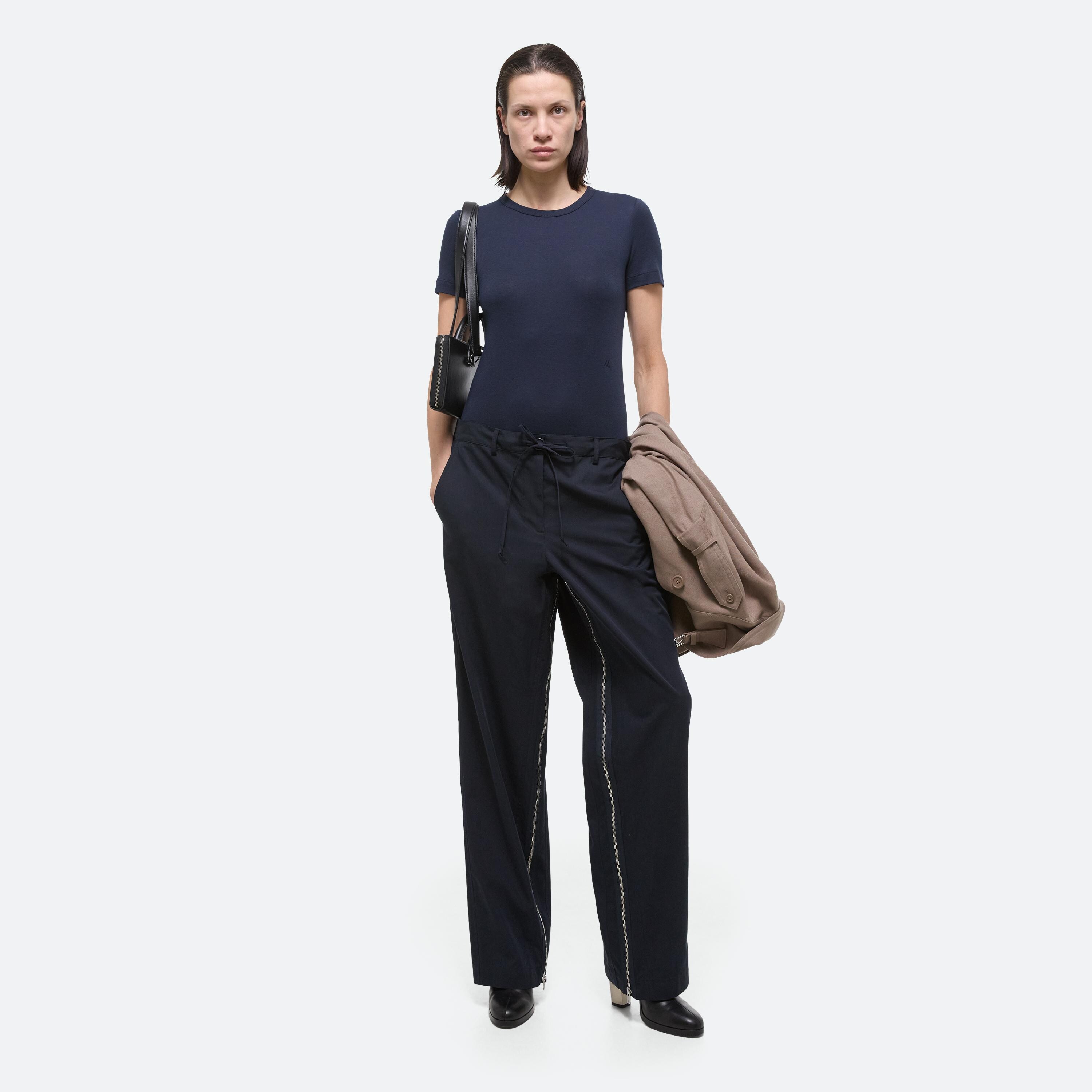 Helmut Lang Wide Leg Gusset Pants | HELMUTLANG.COM
