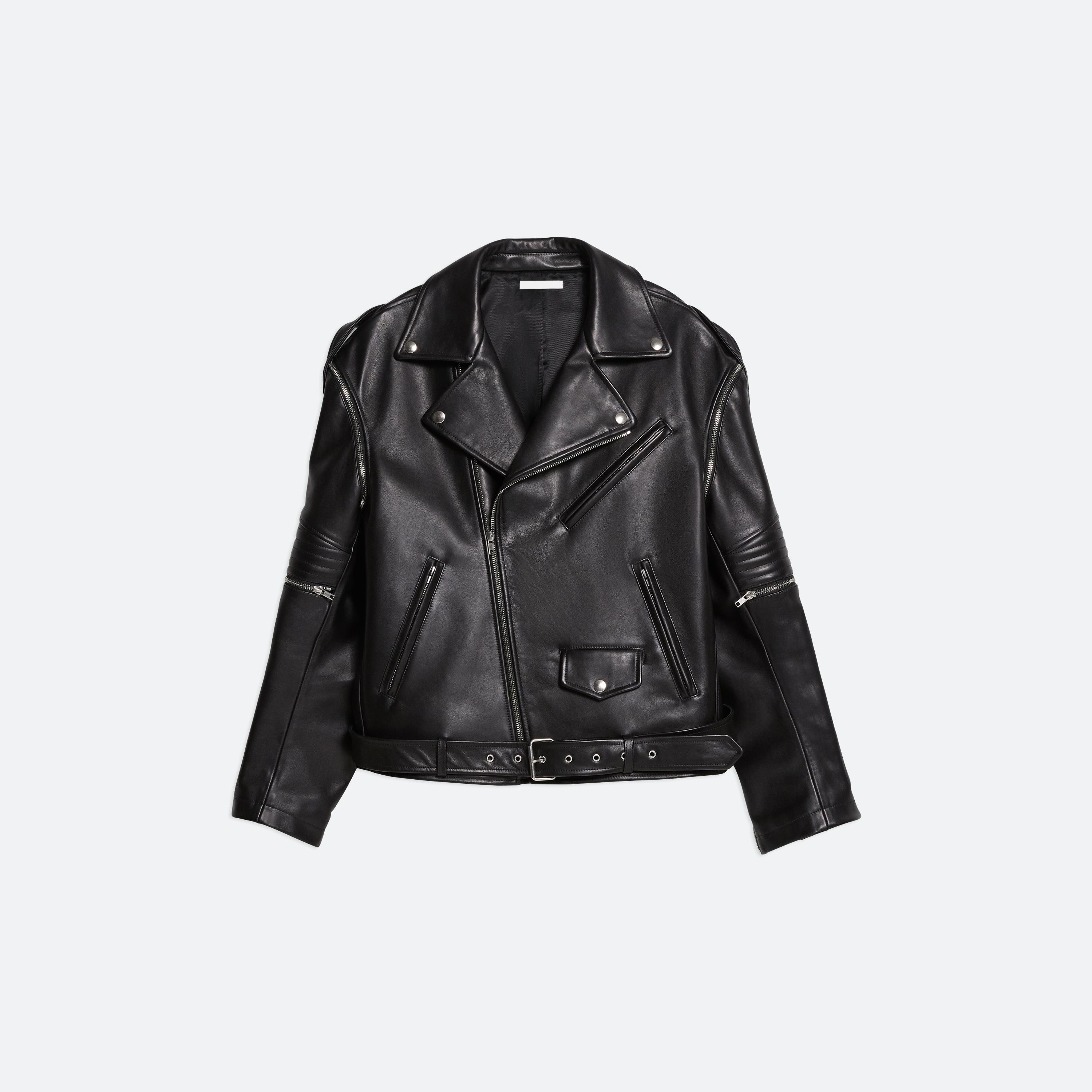 Helmut lang lamb leather biker jacket best sale