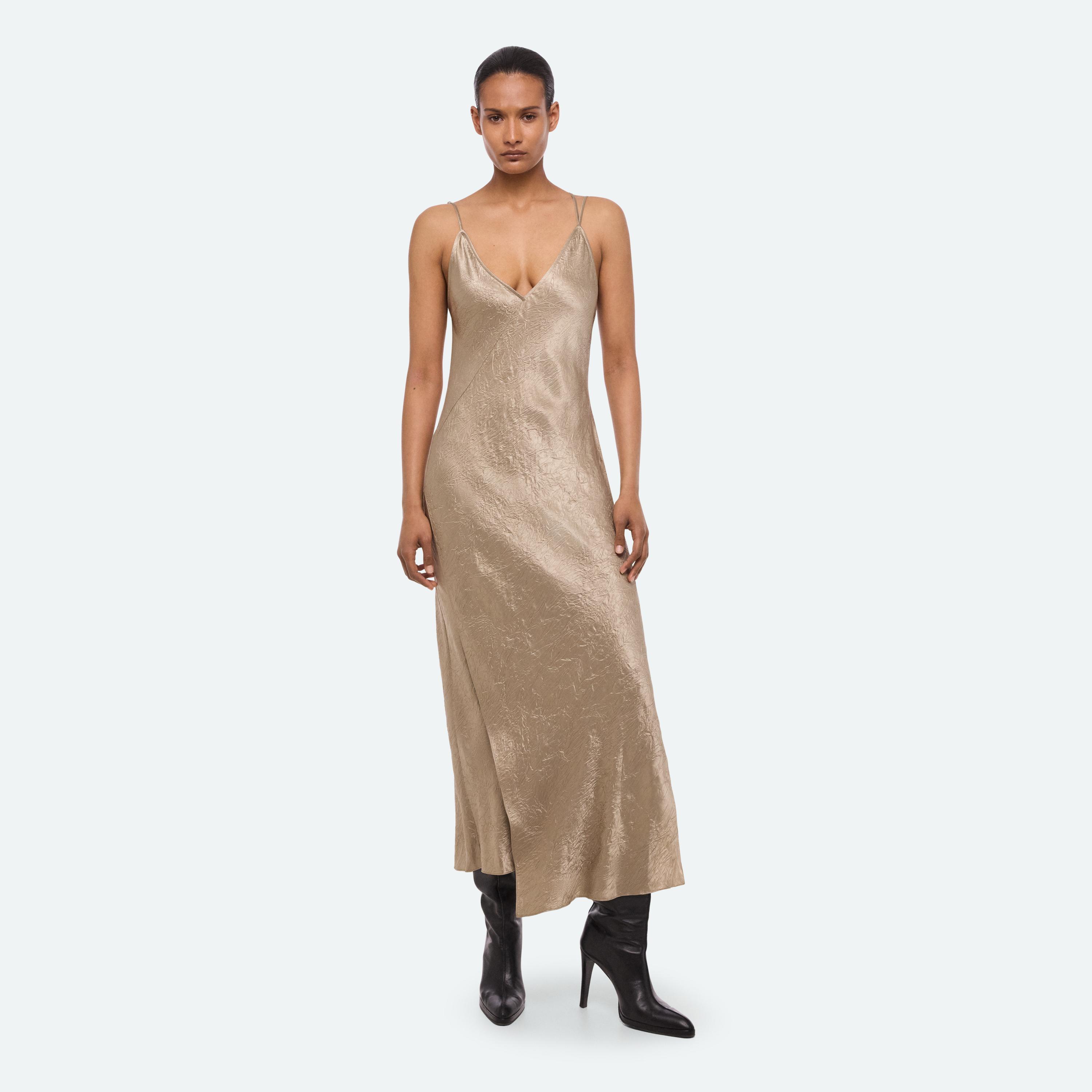 Crinkle Slip Dress in Crinkled Acetate | Women's Dress | HELMUT LANG