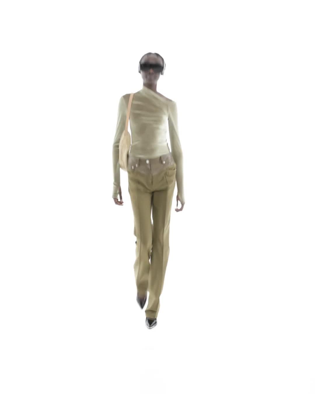 Helmut Lang Leather-Trimmed Garter Pant | WWW.HELMUTLANG